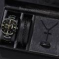 Fashion Men Stainless Steel Watch Luxury Calendar Quartz Wrist Watch Mens Business Watches for Man Clock Montre Homme