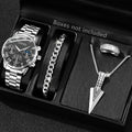 Fashion Men Stainless Steel Watch Luxury Calendar Quartz Wrist Watch Mens Business Watches for Man Clock Montre Homme