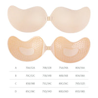 Sutiã invisível push-up, sem costas, sem alças, com fecho frontal