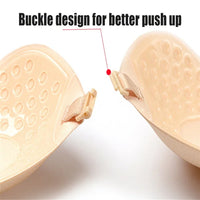 Sutiã invisível push-up, sem costas, sem alças, com fecho frontal