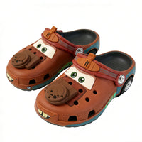 Cool Croc-Style Clogs Slide Sandals Disney  Anime Cars Mater Non-Slip Breathable Beach Shoes Outdoor Casual Shoes for kids gift