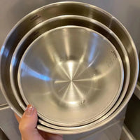 Conjunto de 1 a 3 Tigelas de Aço Inoxidável com Escala para Cozinhar