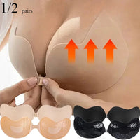 Sutiã invisível push-up, sem costas, sem alças, com fecho frontal