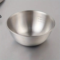 Conjunto de 1 a 3 Tigelas de Aço Inoxidável com Escala para Cozinhar