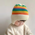 Baby wool hat cute bear ear protection hat children winter thickened warm knitted Korean version of the baby hat