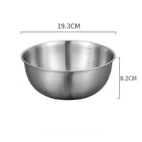 Conjunto de 1 a 3 Tigelas de Aço Inoxidável com Escala para Cozinhar