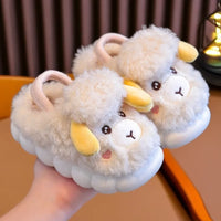 Cross border children's cotton slippers for boys aged 1-3 and 2, indoor cute cartoon girls' slippers for infants and young child