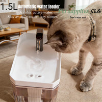 Fonte de água automática  1,5L com filtro e conexão USB