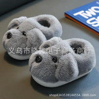 Cross border children's cotton slippers for boys aged 1-3 and 2, indoor cute cartoon girls' slippers for infants and young child
