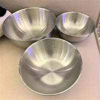 Conjunto de 1 a 3 Tigelas de Aço Inoxidável com Escala para Cozinhar