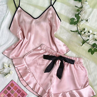 Pijama de cetim macio