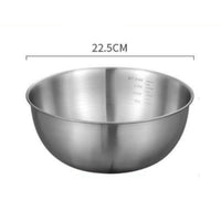 Conjunto de 1 a 3 Tigelas de Aço Inoxidável com Escala para Cozinhar